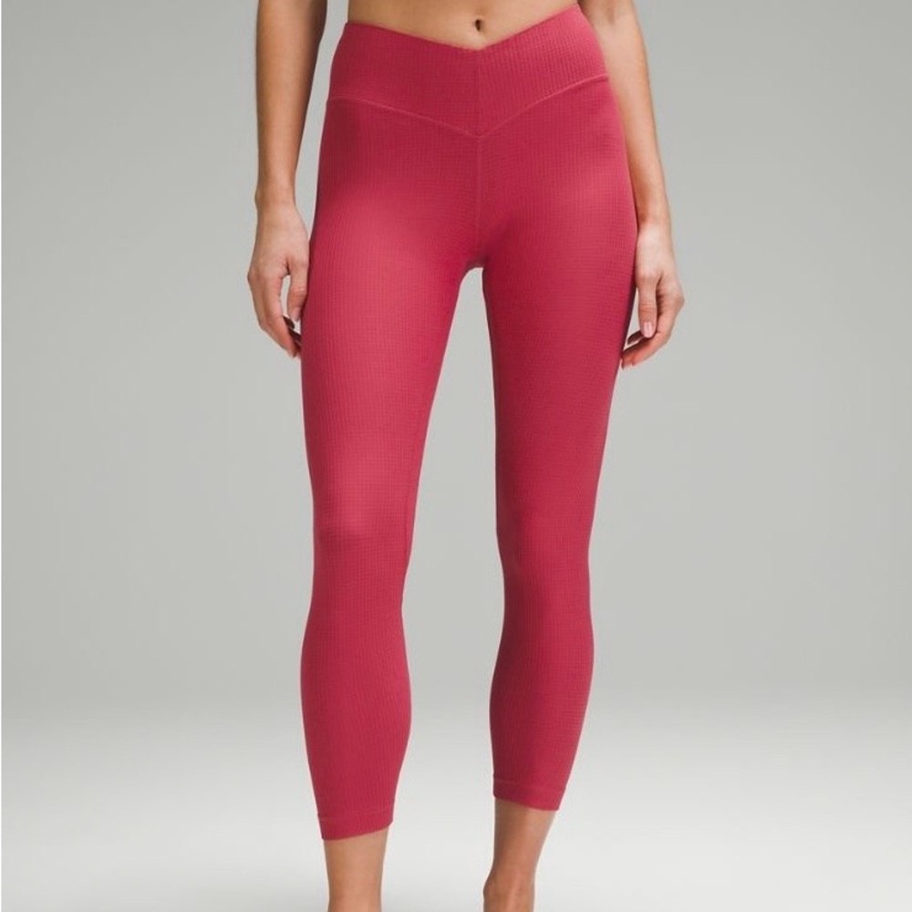 Lululemon V-Waist Yoga Tight 25”’Grid Texture (Size 6) NWT